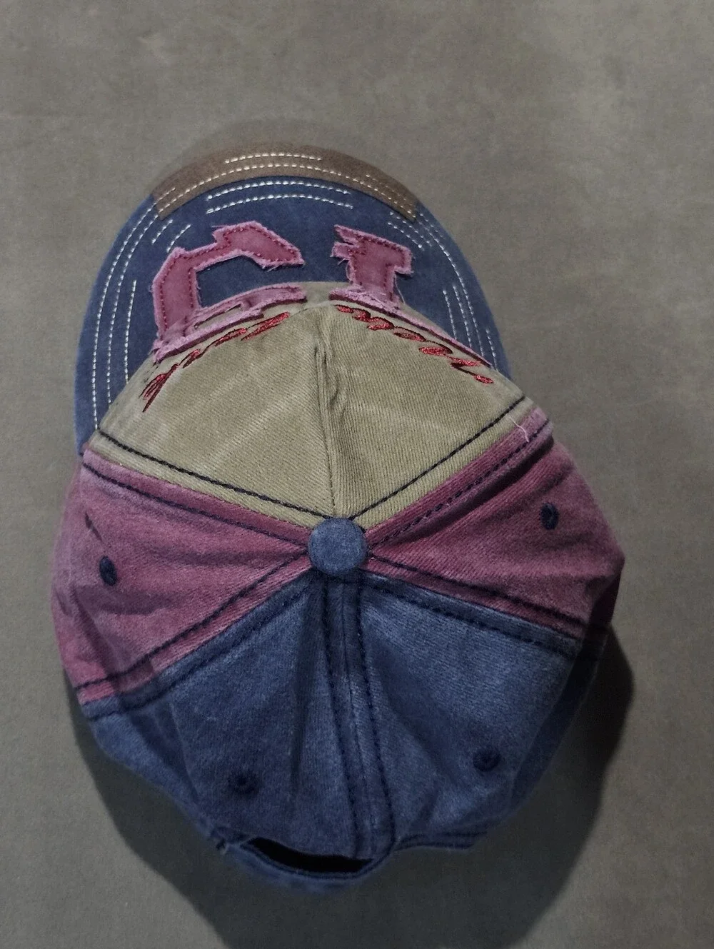 Vintage Hat For Men & Women - Adjustable Embroidered Pink, Blue, Olive